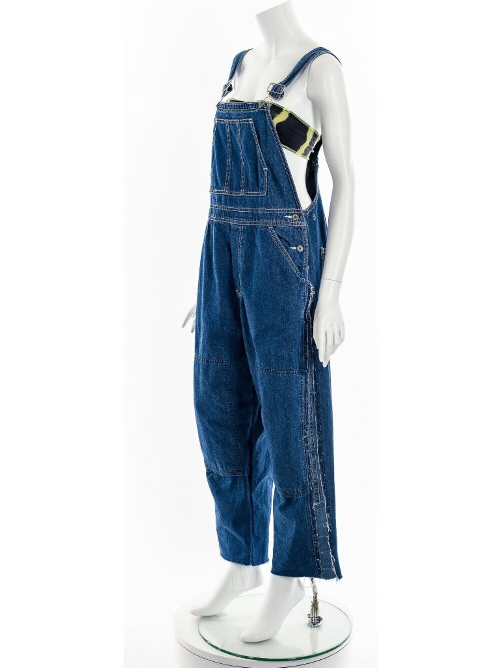 Distressed Patchwork Denim Overalls - Picture 10 of 10